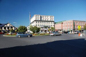 Historic Hotel Gettysburg on Lincoln Square in Gettysburg, PA.